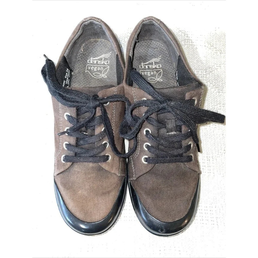 Dansko Vegan Women’s Nursing Shoes Size 38 U.S. 7 M Brown Fabric Hospital Clinic